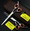 Jason/Ha-05 Tijeras de Peluquería con Diseño Floral, Tijeras para Cortar el Cabello, Tijeras Planas, Tijeras para Flequillo, Tijeras Entresacadoras