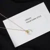 Colar de Chifre Enrolado Feito à Mão Colar Pequeno Fresco Pingente de Resina Arco da Bela e a Fera Corrente de Pescoço