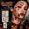 Xiantai Personalizado OEM/ODM Festa de Halloween Tatuagens Temporárias Personalizadas Adesivos de Tatuagem Luminosos