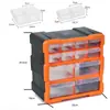 Estante de Almacenamiento de Tablero Perforado de Plástico con Cajas Inclinadas, Estante Combinado para Herramientas de Ferretería, Duradero y Resistente a Impactos