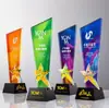 Nuevo Trofeo de Cristal Medalla de Gama Alta Colorida Metal Resina Premios de Empresa Competencia de Personal Honor Empresa Reunión Anual