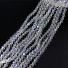 Directo de fábrica 3/4 mm cuentas puntiagudas de diamante cuentas de cristal color galvanizado personalidad accesorios de joyería DIY cuentas sueltas