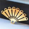Acessórios de Joias DIY 26*17mm Peças de Cobre em Forma de Leque Estilo Antigo Grampo de Cabelo Nupcial Ornamento de Cabelo Materiais A473