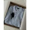 ¡Gran Venta de Liquidación~ Cosas Súper Geniales, Absolutamente Increíbles! Camisa de Lino Elegante de Rayas Azules de Alta Calidad, de Moda este Año, para Mujer