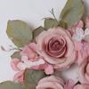 Simulação transfronteiriça rosa hortênsia castiçal guirlanda enfeites de mesa sentido avançado castiçal guirlanda decoração de casamento em casa