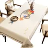 Mantel Estilo Chino, Nuevo Estilo Chino, Impermeable, Resistente al Aceite, Lavable, Mantel Rectangular para Mesa de Comedor, Lujo Ligero, Sensación de Alta Gama, Mantel Modelo Nuevo 2024