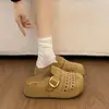 Zapatos Birkenstock de suela gruesa para aumentar la altura para mujer, nuevos zapatos casuales tipo slip-on de verano 2026, chanclas de verano de moda para exteriores para mujer