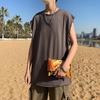Camiseta Regata sem Mangas para Meninos, Colete Moderno, Regata Esportiva, Estilo Moderno Solto Casual Estilo Hong Kong Verão Roupa Íntima, Uma Peça Drop Shipping