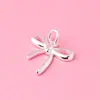 Plata S925 Sólida Colgante de Lazo Cuerda Trenzada Sólida Pulsera de 3 Perlas Accesorios de Plata Colgante de Cadena para Clavícula