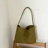 Bolsa tote de couro macio trançado, com efeito Maillard estilo coreano e textura fosca, para mulheres, nova coleção 2026, versátil para o trabalho, bolsa de ombro e pode ser carregada sob o braço
