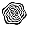 Alfombra Redonda Afelpada con Borlas, Expresión Linda en Blanco y Negro, Antideslizante y Resistente a las Manchas, Manta para Mesita de Noche de Dormitorio, Manta Frontal para Espejo, Felpudo