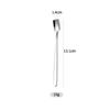 Colher Quadrada de Aço Inoxidável 304, Colher de Café de Luxo para Bar, Colher de Sobremesa com Cabo Longo, Colher para Mexer, Colher para Sorvete