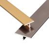 Aleación de Aluminio Tira de Borde Empotrada en el Piso en Forma de T Umbral para Baldosas Cerámicas Línea Decorativa Metálica para Juntas Planas Fondo Pared Gabinete