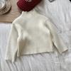 2025 Kidsren's Invierno Suave Elegante Cálido de Punto de Cuello Alto Medio para Niños Camiseta Interior de Punto Engrosada para Bebé Trbottomy