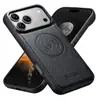 Suteni es Adecuado para Funda de Teléfono Móvil Iphone18Promax, Funda de Cuero de Manzana con Patrón de Lichi, Carga Inalámbrica Magsafe