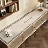 Aparador de Lujo Ligero Estilo Francés, Mantel de Mesa de Cuero, Lavable, Impermeable, Resistente al Aceite, Resistente al Calor, Mueble de TV, Alfombrilla para Zapatero de Entrada