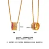 Loja de Ouro Estilo Novo Chinês Banhado a Ouro Cravejado de Diamantes Trançado Colar Atrai-Riqueza Novo Design de Espiga de Trigo Conjunto de Corrente Atacado