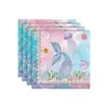 Set de Artículos para Fiesta de Cumpleaños Temática de Sirena Mantel Banderines Platos Desechables Vasos de Papel Cuchillo Tenedor Cuchara Mesa