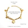 Europa y Estados Unidos viento frío no se desvanece acero de titanio pulsera de doble capa personalidad hip-hop acero inoxidable apilado pulsera versátil pulsera para mujer