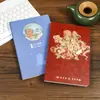 Libro de Sellos Famoso en Internet Personalizable, Cuaderno Hueco de Tallado en Papel, Superficie de Papel de Arte A5, Diario de Turismo Cultural y Creativo, Libro Publicitario