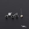 Accesorios para aretes DIY fondo puntiagudo con anillo colgante taladro copa aretes de resina incrustados con diamantes de imitación materiales para joyería hechos a mano fabricantes mayoreo