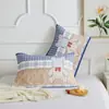 Par de Toallas de Almohada de Gasa de Seis Capas de Algodón Estilo Floral Pastoral para Cuatro Estaciones Universal para el Hogar Cambiante Toalla de Almohada Jacquard Venta al por Mayor