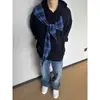 Sudadera con capucha a cuadros de retazos con lazo, moda de nicho de otoño para hombre, estilo de celebridad de internet, genial y elegante