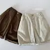 Shorts para Meninos Calças Infantis Estilo Verão Fino Shorts Cargo para Meninos para Uso ao Ar Livre 2026 Novas Calças Casuais 100% Algodão Verão
