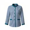 Conjunto de uniforme de limpieza de manga larga para mujer, adecuado para otoño e invierno, para usar en hoteles, casas de huéspedes, administración de propiedades, servicios domésticos, centros comerciales y hospitales.; atuendo de limpieza para el personal femenino