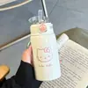 Copo Térmico Infantil de Aço Inoxidável 316 com Canudo para Alunas de Aparência Elegante Manter Frio e Fofo ao Sair com Copo de Água Personalizado