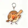 Pingente Chaveiro Acrílico Pisco-de-peito-ruivo Europeu Desenho Animado Criativo Presente Decoração de Mochila Mercadoria de Anime Transfronteiriça