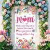 Cortina decorativa para puerta temática del Día de la Madre Suministros de decoración para fiestas Colgante de puerta Cubierta de puerta Pancarta decorativa Decoración de fondo para fotos