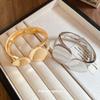 Pulsera Irregular Ovalada de Doble Capa Europea y Americana para Mujer, Pulsera de Personalidad de Alto Nivel de Nicho, Pulsera de Diseño de Moda de Estilo Frío