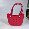 Bolso Nuevo de Media Luna de Verano, Bolso de Agujeros de Moda y Versátil, Bolso de Mano de Nicho DIY, Bolso de Playa de Eva con Diseño Hueco