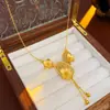 Collar de Borlas de Flor Electrochapado en Oro Real Nuevo Estilo Chino Tendencia Nacional Elegante Cadena para Clavícula Nicho Lujo Accesible Joyería de Alta Gama para Mujeres