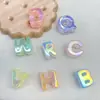 Contas de Letras Acrílicas Coloridas com Revestimento UV Brilhantes Finas para DIY/Pingente de Bolsa de Celular Acessórios de Cabelo Materiais de Joalheria Contas Soltas
