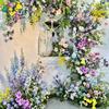 Jardim de Monet ins Paisagem Combinação Flor Cachoeira Parede Arte Floral Beleza Janela Café Exterior Cartão de Canto Celebridade Cibernética