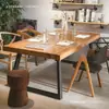 Escritorio de madera maciza, combinación simple, escritorio moderno minimalista para computadora en casa, mesa larga de tamaño pequeño para sala de estar, mesa de conferencias, mesa de comedor