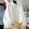 Chaqueta única de estilo coreano 2026 para mujer, increíblemente elegante, fina, con cuello alto, de longitud corta, color liso, versátil, de corte holgado y moderna