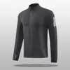 Roupas Fitness Novas de Primavera e Outono Secagem Rápida Manga Longa Corrida Esportes Casuais Respirável Roupas de Equitação Gola de Treinamento Meio Zíper
