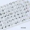 Dongzhou Crystal 8mm Fondo Plano Corte Fuego Artificial Diamante Redondo Superficie de Rejilla Colorida K9 Diamante de Vidrio Brillante al por Mayor Decoraciones para Arte de Uñas