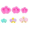 Moldes de silicona grandes y pequeños con forma de flor de orquídea para ambientadores de coche DIY, adornos de yeso y moldes de fondant de chocolate