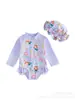 Traje de baño para niñas pequeñas, bebés y niños pequeños, Lindo de una pieza estilo Ins Transfronterizo Playa Protector solar Traje de baño