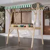Soporte de Exhibición para Puesto de Mercado Estante para Puesto de Mercado Nocturno Carrito de Flores Soporte de Exhibición Promocional Carrito para Puesto Callejero Móvil Plegable