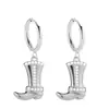 Exquisitos Pendientes de Zirconia, Clips para Orejas para Mujer, Acero Inoxidable, Múltiples Estilos a Elegir, Pendientes Retro Franceses, Suministro Directo de Fábrica