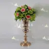 Novos Adereços de Casamento Ferro Dourado Arte Suporte de Flores Vaso de Flores Decoração de Cena de Casamento Arranjo de Mesa Suprimentos de Casamento Decoração