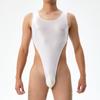 Brilho de Óleo Brilho Sedoso Perspectiva T Virilha Masculina Sexo Sexy Alta Elasticidade Tamanho Grande Roupas de Corpo com Fenda Alta Amazon 7138