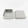 Caja de Lata Rectangular con Ventana para Aceite Esencial Perfume Regalo Lata Metálica Plateada Esmerilada