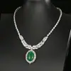 Nuevo Producto 2026: Collar con Colgante Forma de Huevo de Corindón Sintético de Gama Alta para Banquetes Zhuangshengsheng Jewelry, Piedra Principal 18*25