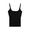 Camisola Casual de Cuello en V con Lazo en el Pecho para Mujer, Capa Interior Cálida de Lana Engrosada para Otoño e Invierno, Aspecto Adelgazante, Top sin Mangas